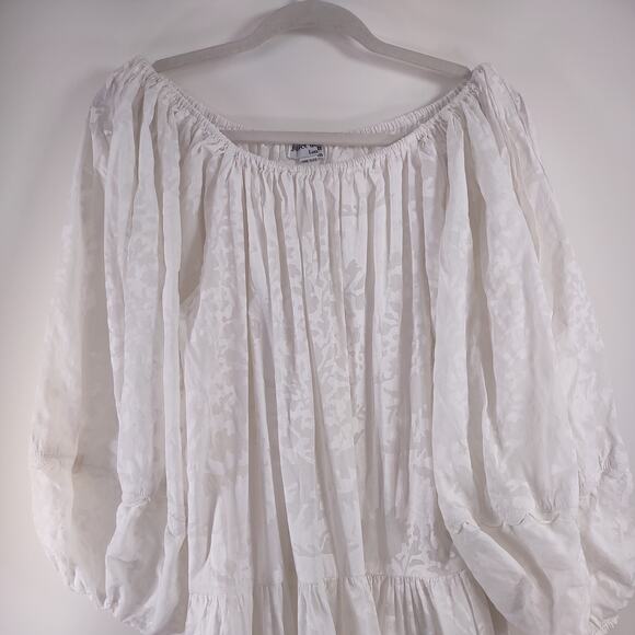 Juliet Dunn London White Tiered Dress, One Size - Picture 3 of 10